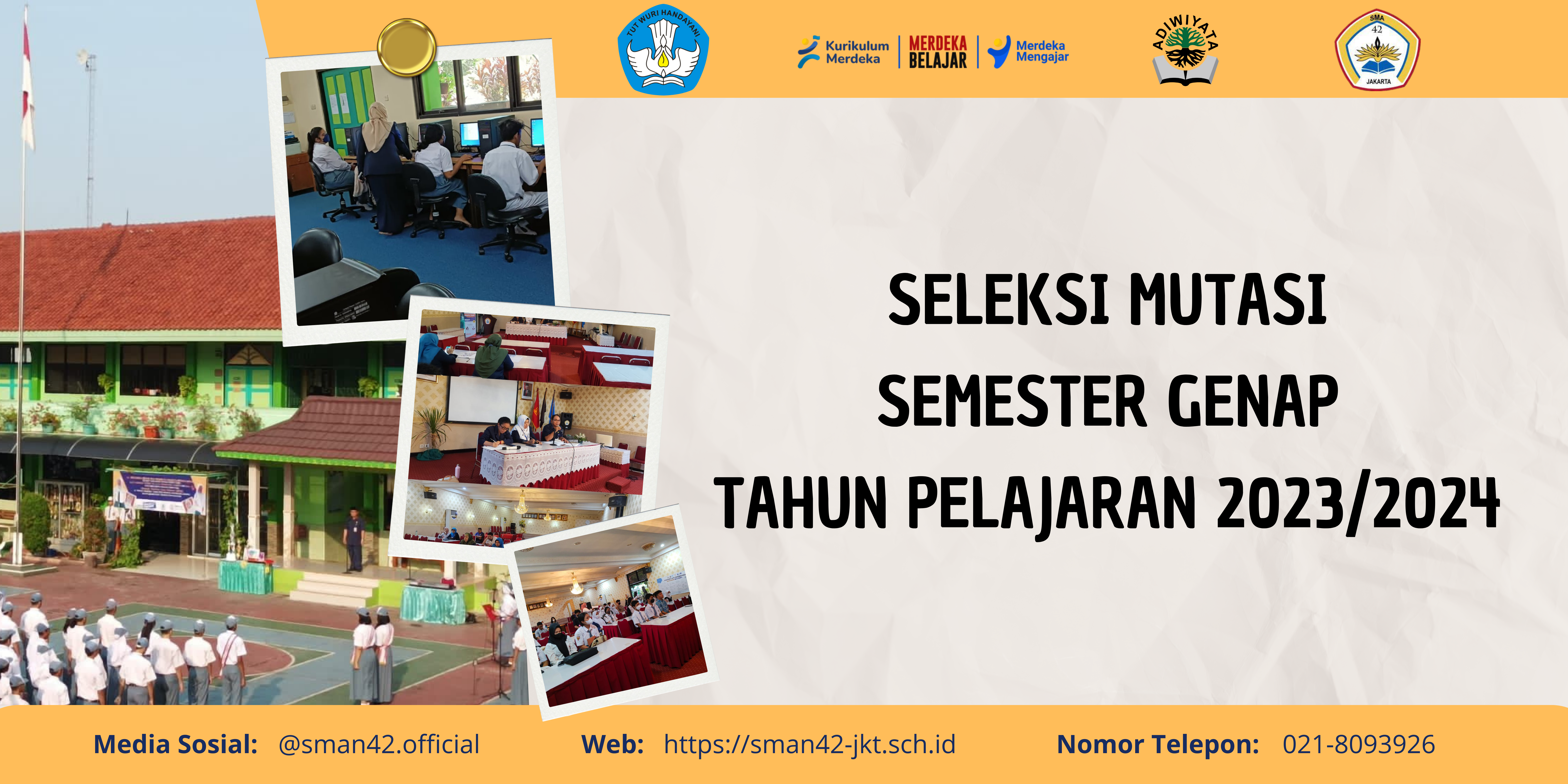 SELEKSI MUTASI SEMESTER GENAP TAHUN PELAJARAN 2023/2024