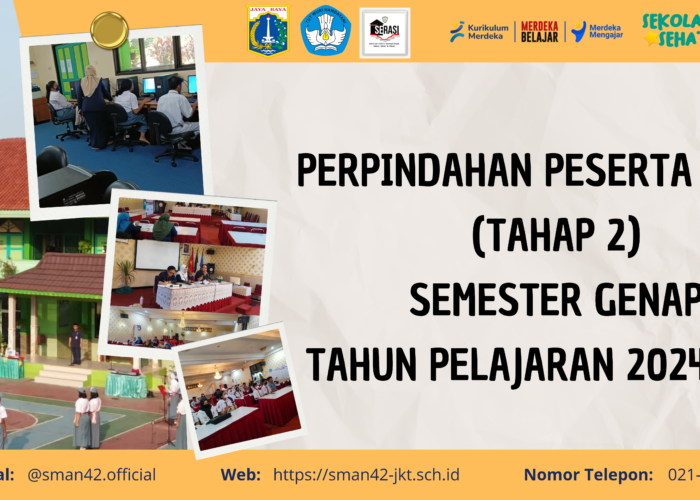 Perpindahan Peserta Didik Semester Genap (Tahap 2) Tahun Pelajaran 2024/2025